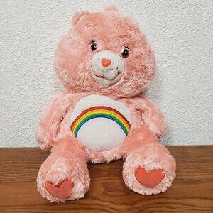 Plush 2005 Care Bears Pink Cheer Bear 12" Stuffed Animal